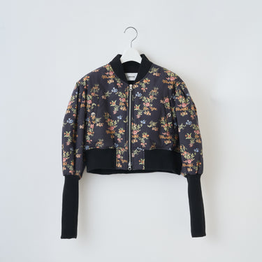 ★2026AW★naokitomizuka ナオキトミヅカ Vintage floral MA-1 black GRNTJ013