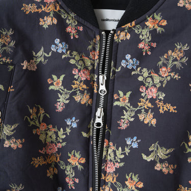★2026AW★naokitomizuka ナオキトミヅカ Vintage floral MA-1 black GRNTJ013