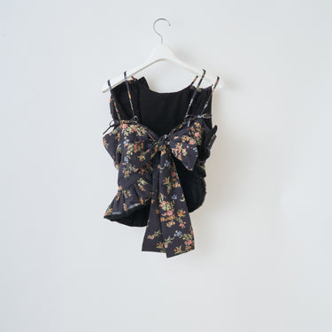 ★2026AW★naokitomizuka ナオキトミヅカ Vintage floral bustier black GRNTB033