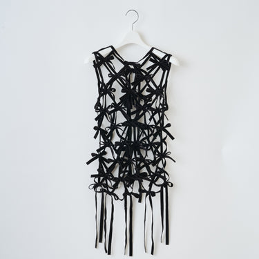 ★2026AW★naokitomizuka ナオキトミヅカ Velvet Ribbon Tops black GRNTB028