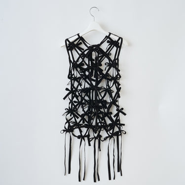 ★2026AW★naokitomizuka ナオキトミヅカ Velvet Ribbon Tops black GRNTB028