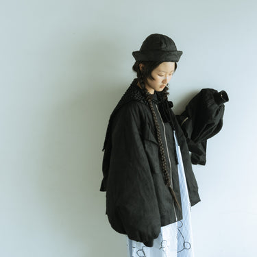 ★入荷済み★2026AW★frankygrow フランキーグロウ FULLY EMBROIDERED FRILL MA-1 BLACK ADULT 26FWOT-132