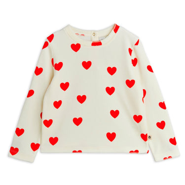 ★PRE 2026SS collection★mini rodini ミニロディーニ Hearts aop velour top White