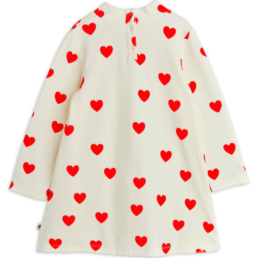 ★PRE 2026SS collection★mini rodini ミニロディーニ Hearts aop velour dress White