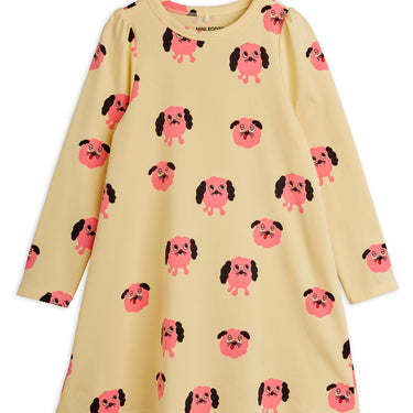 ★PRE 2026SS collection★mini rodini ミニロディーニ Doggies aop ls dress Yellow