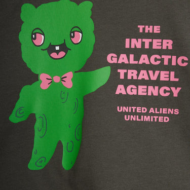 ★Chapter1★2026SS★mini rodini ミニロディーニ Alien travel agency sp ls tee Grey
