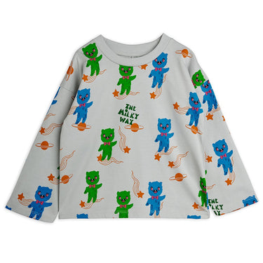 ★Chapter1★2026SS★mini rodini ミニロディーニ Aliens aop ls tee Grey