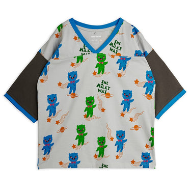 ★Chapter1★2026SS★mini rodini ミニロディーニ Aliens aop loose fit ss tee Grey