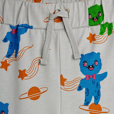 ★Chapter1★2026SS★mini rodini ミニロディーニ Aliens aop shorts long Grey