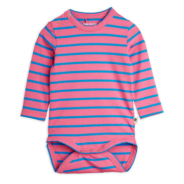 ★Chapter1★2026SS★mini rodini ミニロディーニ Stripe yd ls body Pink