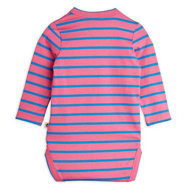 ★Chapter1★2026SS★mini rodini ミニロディーニ Stripe yd ls body Pink