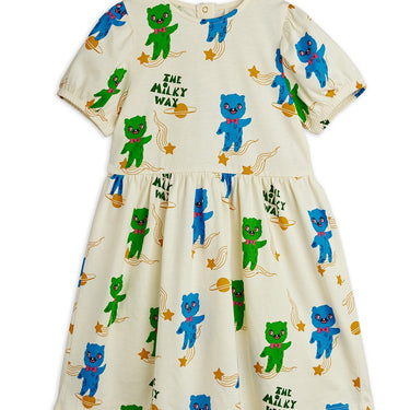★Chapter1★2026SS★mini rodini ミニロディーニ Aliens aop ss dress Offwhite