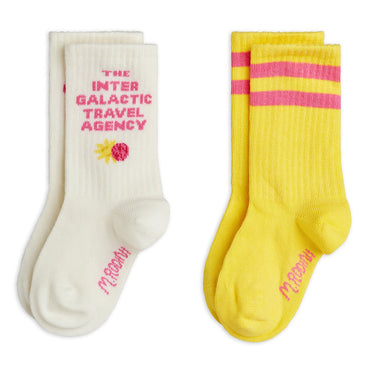★Chapter1★2026SS★mini rodini ミニロディーニ Intergalactic 2-pack socks Multi