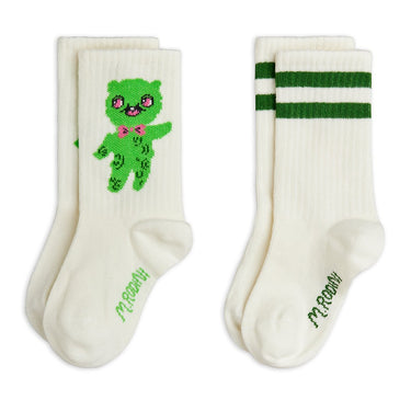 ★Chapter1★2026SS★mini rodini ミニロディーニ Alien 2-pack socks Offwhite