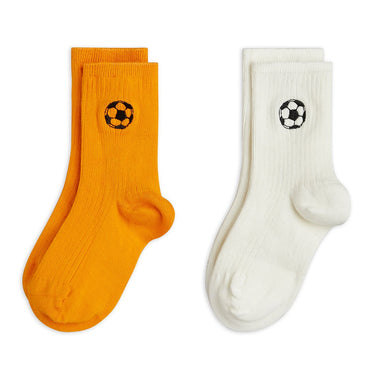 ★Chapter1★2026SS★mini rodini ミニロディーニ Football emb ribbed 2-pack socks Multi