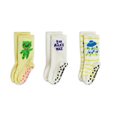 ★Chapter1★2026SS★mini rodini ミニロディーニ The milky way 3-pack anti-slip socks Multi