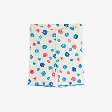 ★PRE 2026AW collection★mini rodini ミニロディーニ Flowers aop picot edge pointelle bike shorts Multi
