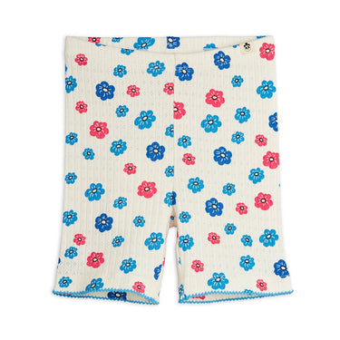 ★PRE 2026AW collection★mini rodini ミニロディーニ Flowers aop picot edge pointelle bike shorts Multi