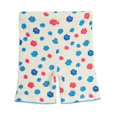 ★PRE 2026AW collection★mini rodini ミニロディーニ Flowers aop picot edge pointelle bike shorts Multi