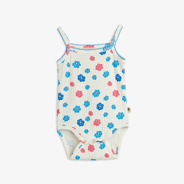 ★PRE 2026AW collection★mini rodini ミニロディーニ Flowers aop picot edge pointelle body Multi