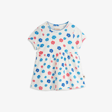 ★PRE 2026AW collection★mini rodini ミニロディーニ Flowers aop picot edge pointelle ss dress Multi