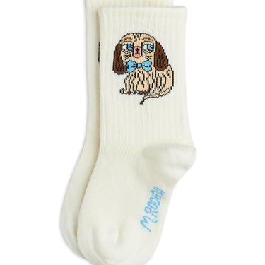 ★PRE 2026AW collection★mini rodini ミニロディーニ Dog 1-pack socks Offwhite