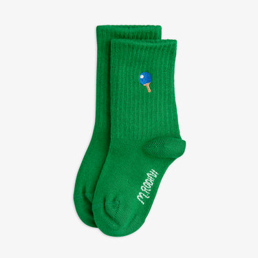 ★PRE 2026AW collection★mini rodini ミニロディーニ Racket emb 1-pack socks Green