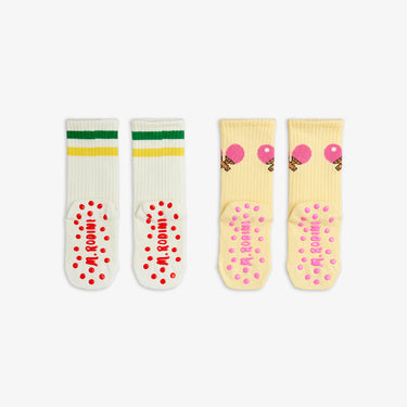 ★PRE 2026AW collection★mini rodini ミニロディーニ Table tennis 2-pack anti-slip socks Multi