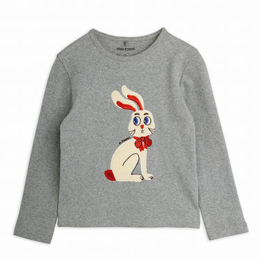 ★Chapter2★2026AW★mini rodini ミニロディーニ Rabbit application ls top Grey melange