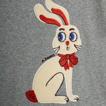 ★Chapter2★2026AW★mini rodini ミニロディーニ Rabbit application ls top Grey melange