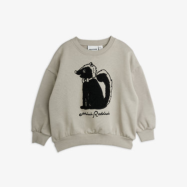 ★Chapter1★2026AW★mini rodini ミニロディーニ Skunk chenille sweatshirt Grey