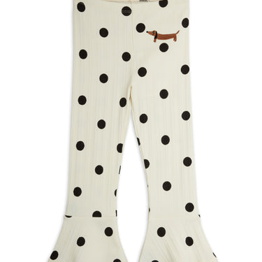 ★Chapter1★2026AW★mini rodini ミニロディーニ Dots aop dog flared trousers Offwhite