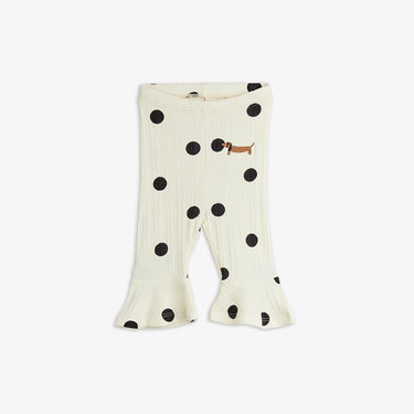 ★Chapter1★2026AW★mini rodini ミニロディーニ Dots aop dog flared trousers Offwhite