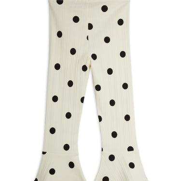 ★Chapter1★2026AW★mini rodini ミニロディーニ Dots aop dog flared trousers Offwhite