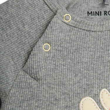 ★Chapter2★2026AW★mini rodini ミニロディーニ Rabbit application ls body Grey melange