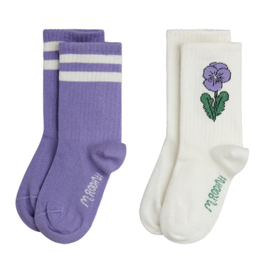 ★Chapter1★2026AW★mini rodini ミニロディーニ Viola stripe 2-pack socks Multi