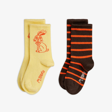 ★Chapter1★2026AW★mini rodini ミニロディーニ Rabbit 2-pack socks Multi