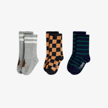 ★Chapter1★2026AW★mini rodini ミニロディーニ Chess check 3-pack socks Multi
