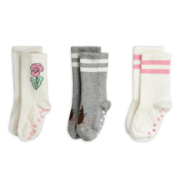 ★Chapter1★2026AW★mini rodini ミニロディーニ Elephant shrew 3-pack anti-slip socks Multi