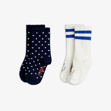 ★Chapter1★2026AW★mini rodini ミニロディーニ Elephant shrew 2-pack socks Multi