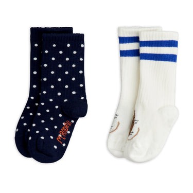 ★Chapter1★2026AW★mini rodini ミニロディーニ Elephant shrew 2-pack socks Multi