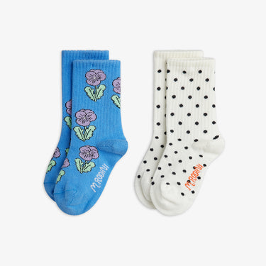 ★Chapter1★2026AW★mini rodini ミニロディーニ Violas 2-pack socks Multi