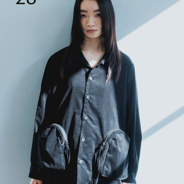 ★入荷済み★2026AW★nunuforme ヌヌフォルム サークル ジップ シャツ Black 28-nf26-522-262