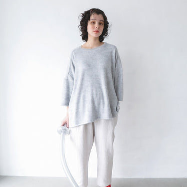 ★2026AW★michirico ミチリコ Switching rib T 杢グレー MR26AW-19(adult)