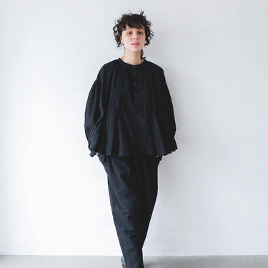 ★2026AW★michirico ミチリコ Jacquard sarouel pants ブラック MR26AW-25(adult)