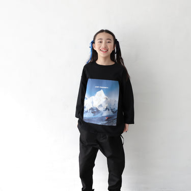 ★入荷済み★2025AW★michirico ミチリコ Snow mountain big T ブラック MR25AW-05(kids/adult)