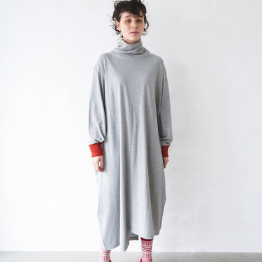 ★2026AW★michirico ミチリコ asymmetry dress 杢グレー MR26AW-20(adult)