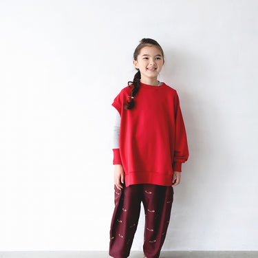 ★2026AW★michirico ミチリコ Switching colors rib knit 杢グレー MR26AW-18(kids/adult)