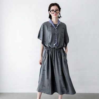 ★入荷済み★2026SS★michirico ミチリコ My favorite day knitted dress 杢グレー MR26SS-12(adult)