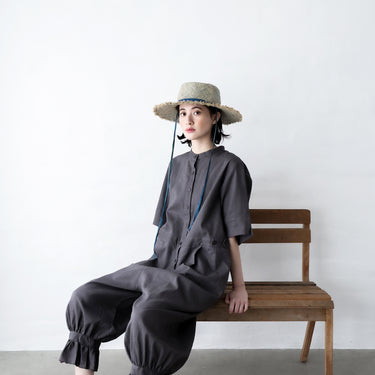 ★入荷済み★2026SS★michirico ミチリコ Linen jumpsuit ディムグレー MR26SS-30(adult)